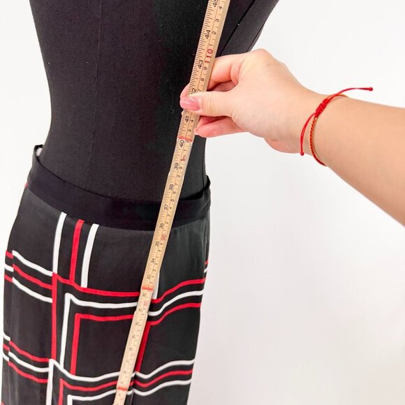 GEOMETRIC PRINTED SATIN MAXI SKIRT - Picture 2 of 7